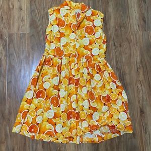Vintage Orange Homemade dress